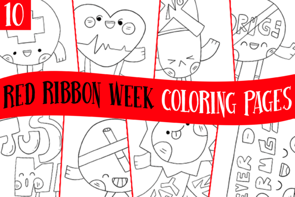 Download Red Ribbon Week Coloring Pages for Kids - Premium Resources
