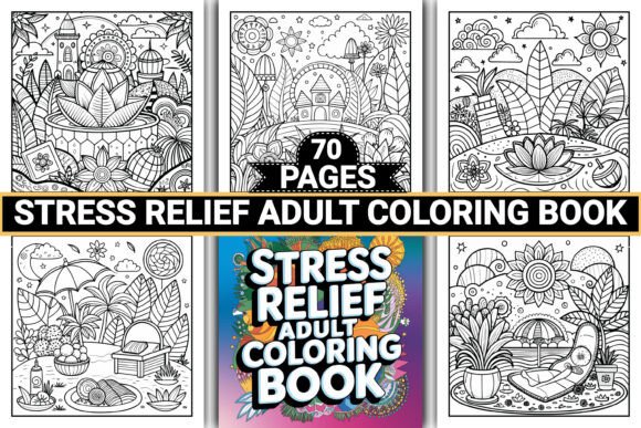 Download Stress Relief Coloring Book for Adults - Premium Bundle
