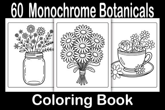 Download Monochrome Botanicals Coloring Book - Monochrome Collection
