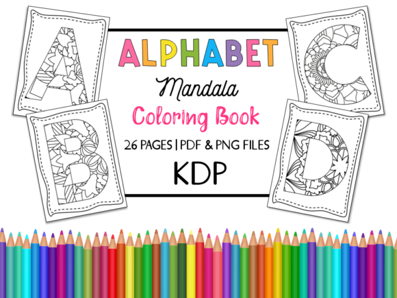 Download KDP Alphabet Mandala Coloring Book - Kdp alphabet Collection