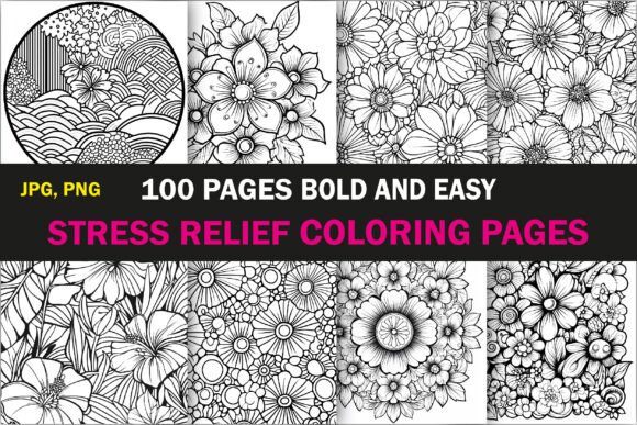 Download Stress Relief Coloring Book for Adults - Premium Bundle