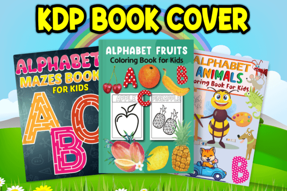 Download KDP Alphabet Coloring Book Cover Design - Kdp alphabet Collection